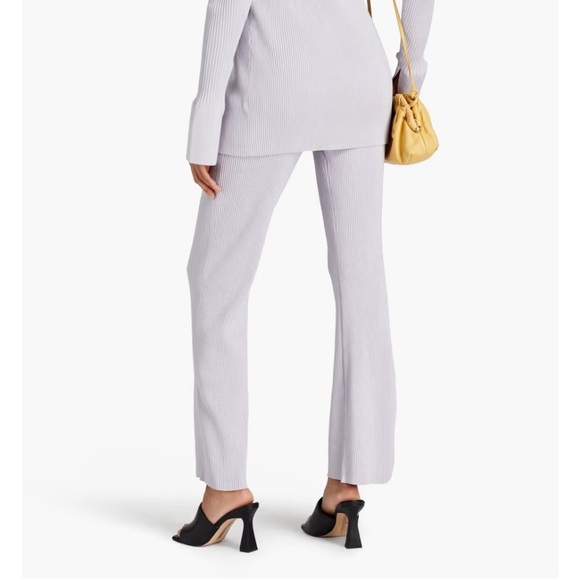 A.L.C. Logan Metallic Ribbed Knit Flared Pants Size Large NWT - Picture 4 of 7